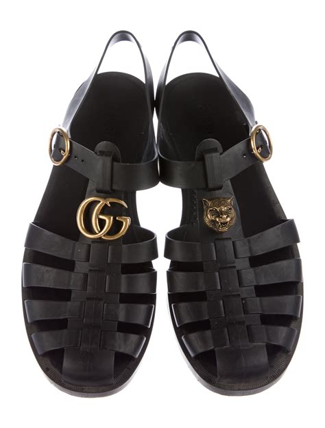 gucci sandals women rubber|black gucci sandals for women.